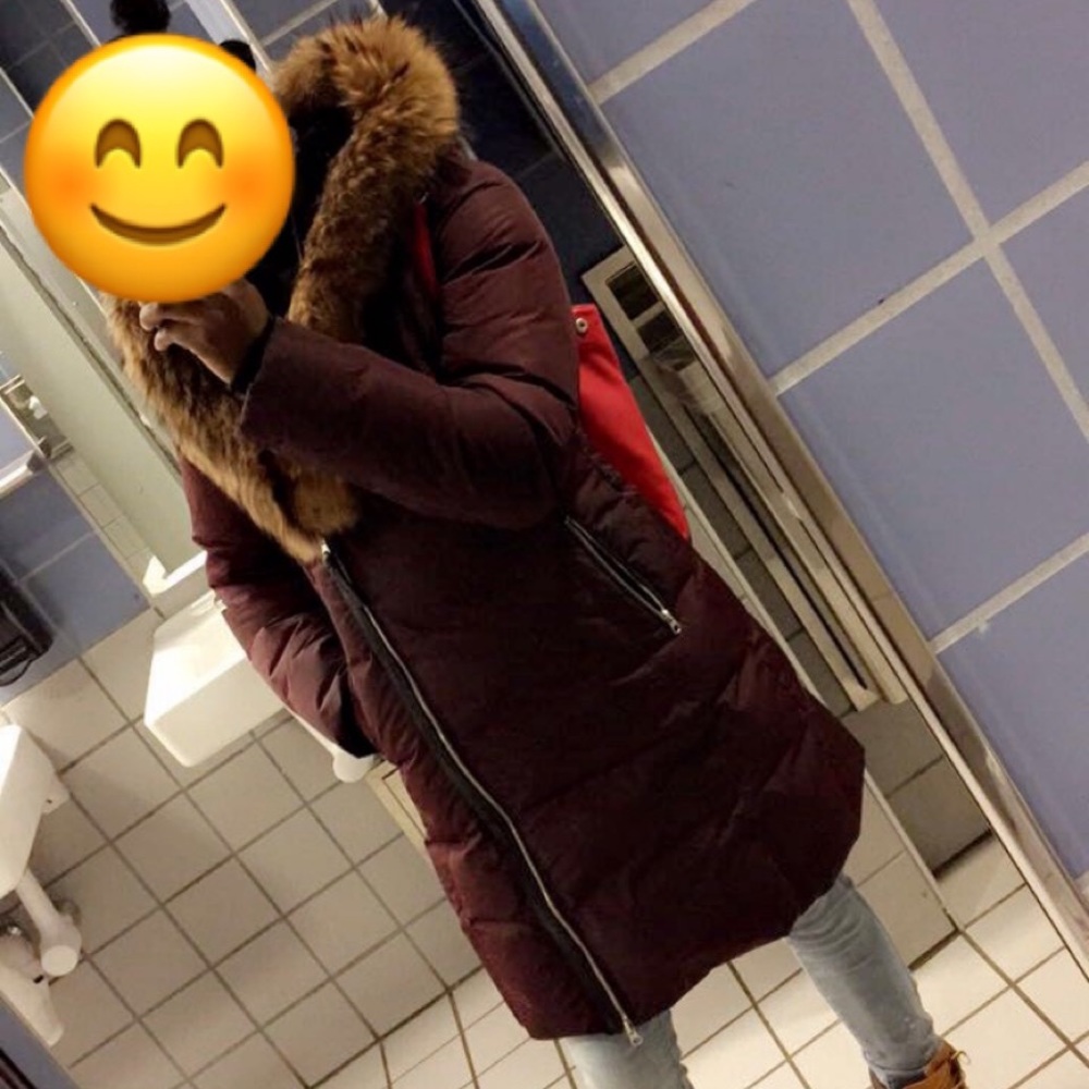 Burgundy mackage! Good condition!